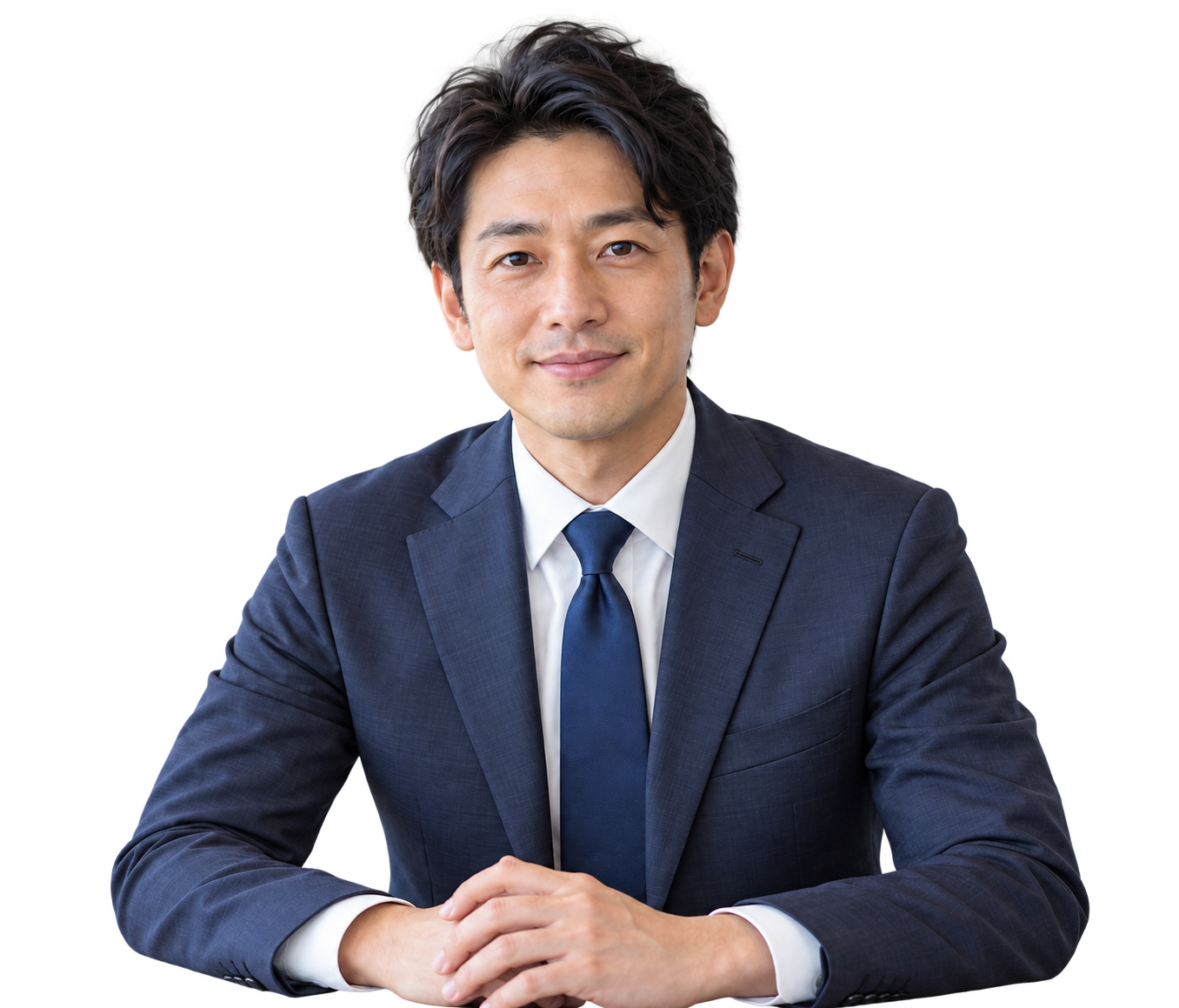 スーツ姿の男性の仮写真